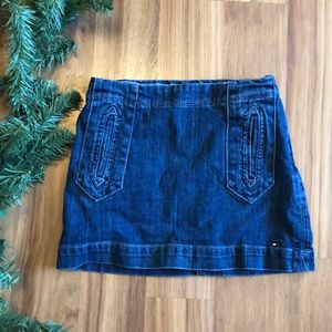 Girls Tommy Hilfiger Jean Mini Skirt Size 7